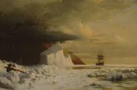 William Bradford - An Arctic Summer Boring Through The Pack In Melville Bay